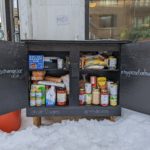 Food donations were placed inside local pantry.