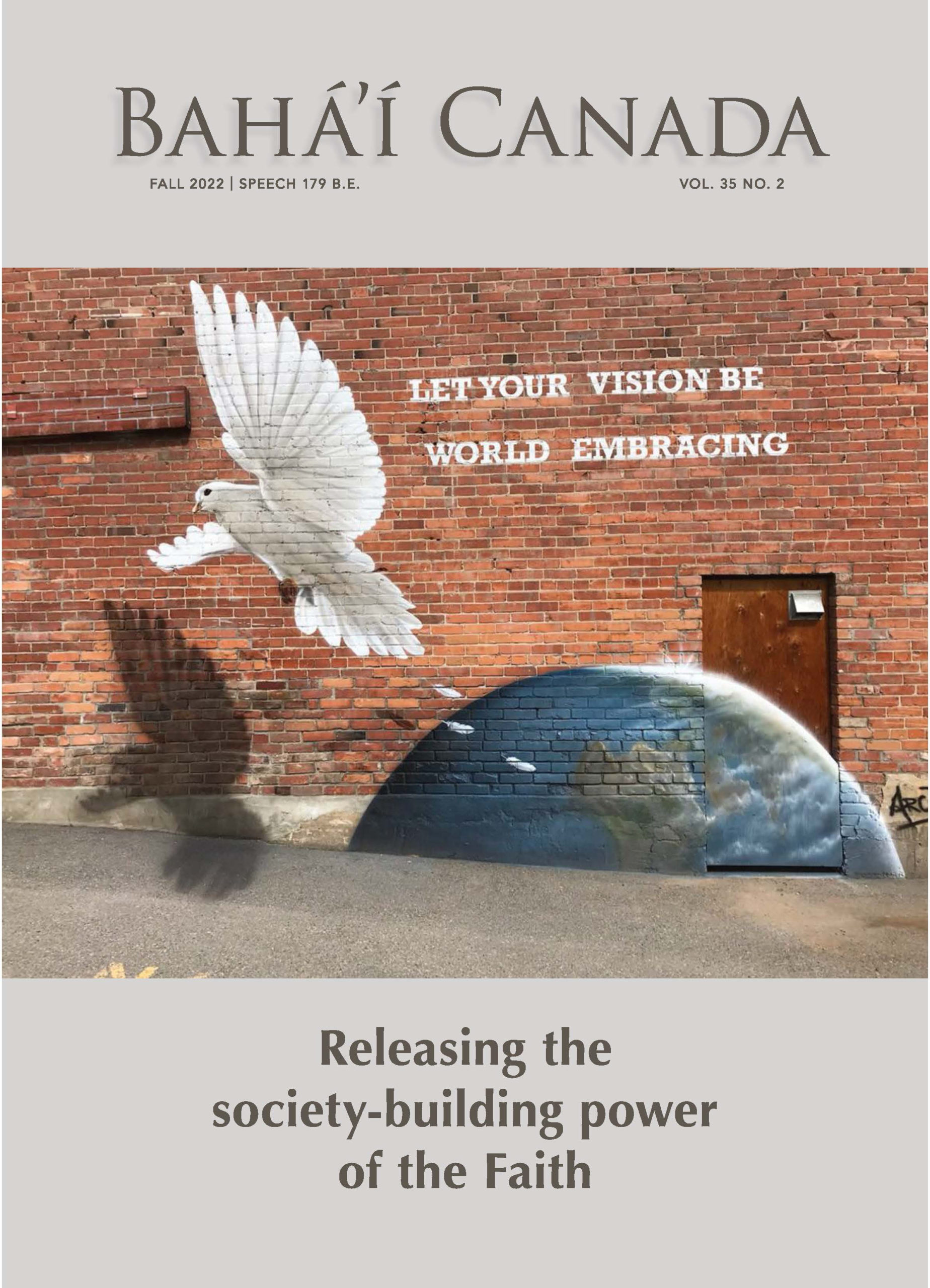 Fall 2022 issue of Bahá’í Canada : Bahá’í Canada