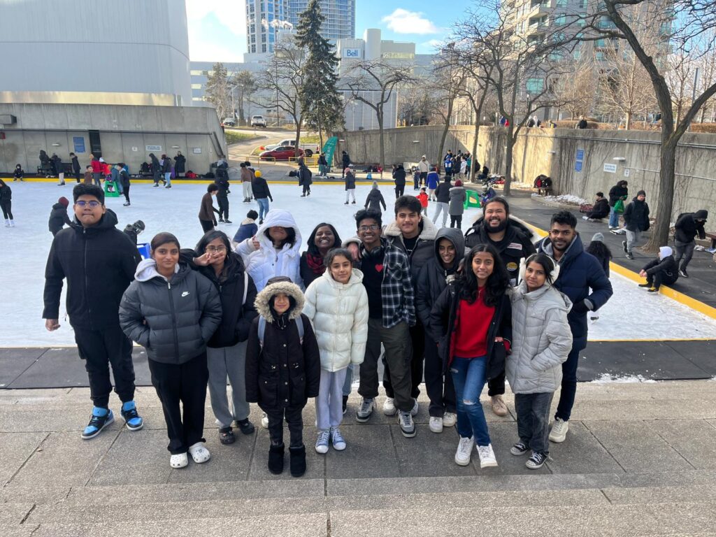 For their field trip, the two camps went skating together at a local skating rink.